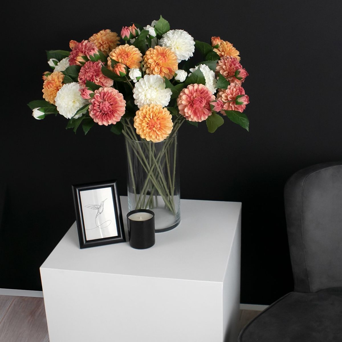 Artificial Flower PEONY Coral Color Modern Style AmeliaHome