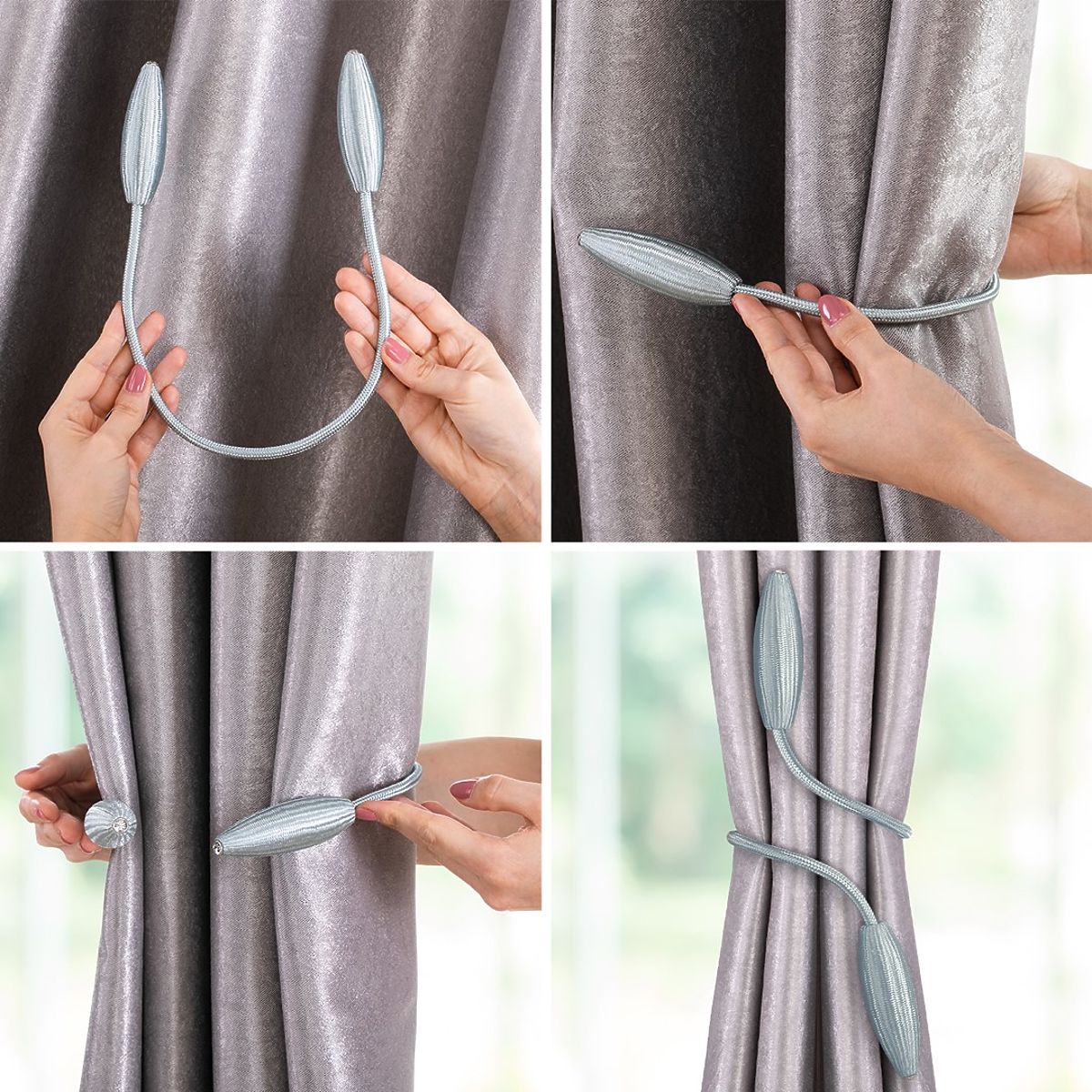 Curtains - Accessories BRAMPTON Color Powder Pink ameliahome
