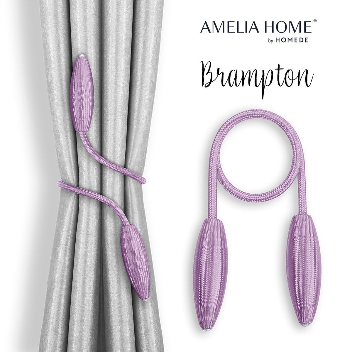Curtains - Accessories BRAMPTON Lilac Color ameliahome