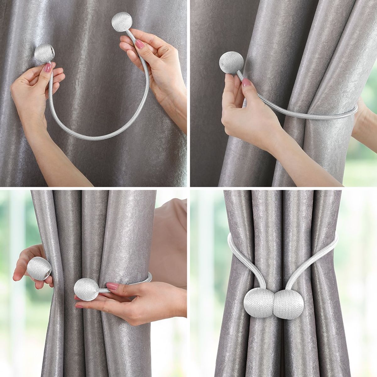 Curtains - Accessories TORONTO color light blue ameliahome