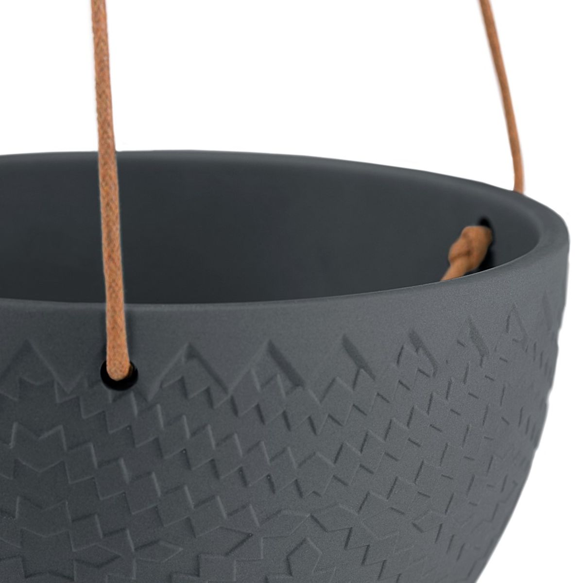Flowerpot LOKAI black color boho style for interior ameliahome