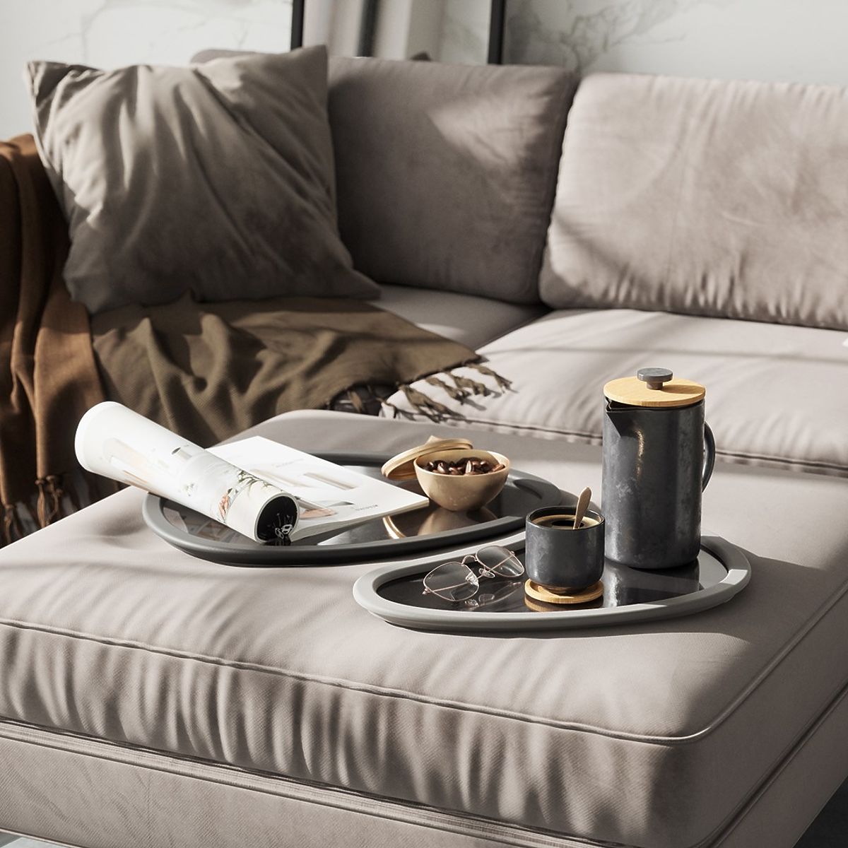 Kitchen Accessories with Irregular Shape HUB in Graphite Color Minimalist Style Umbra
