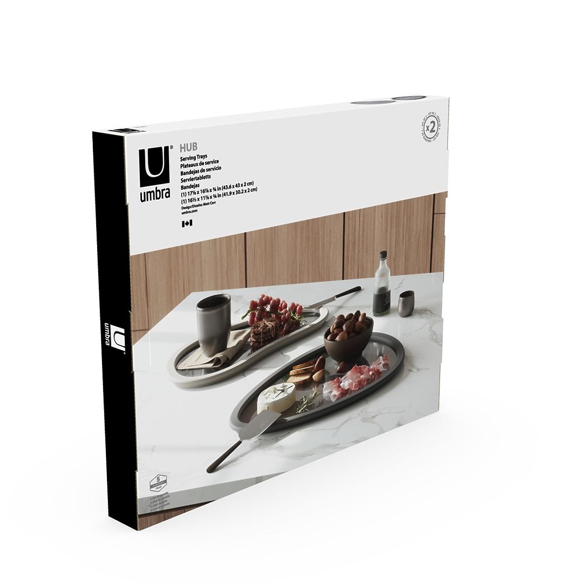 Kitchen Accessories with Irregular Shape HUB in Graphite Color Minimalist Style Umbra