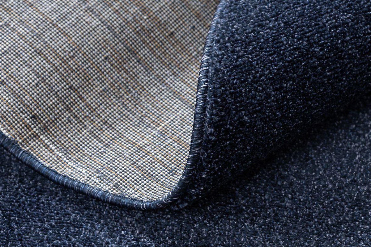 Round Carpet SOFTY Uniform, Solid Color, Dark Blue