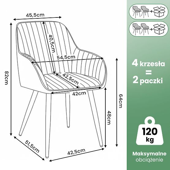 4x Velvet Upholstered Chair with Stitching Cream FLORENCE Gold Legs