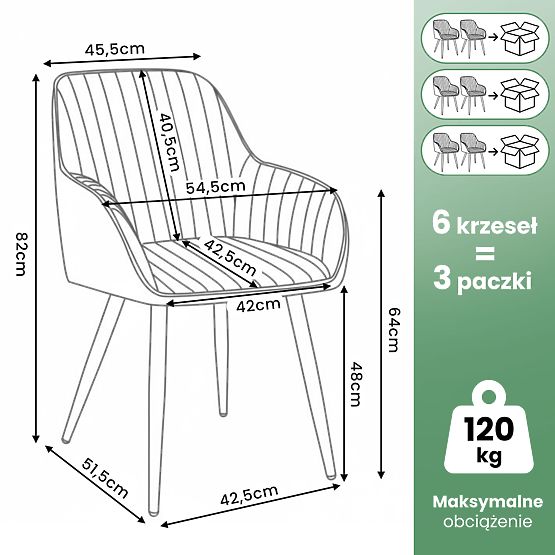 6x Velvet Upholstered Chair with Stitching Beige FLORENCE Black Legs