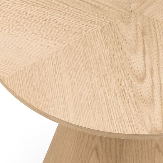 Abisko Side Table, 60 cm, Round, Natural Oak Veneer
