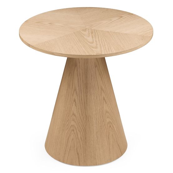 Abisko Side Table, 60 cm, Round, Natural Oak Veneer