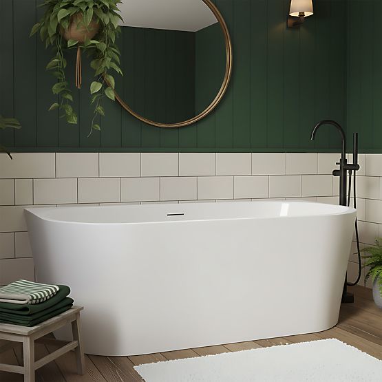 Acrylic Wall Bathtub OLIMPIA 150 cm