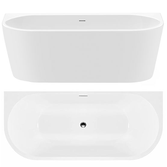 Acrylic Wall Bathtub OLIMPIA 150 cm
