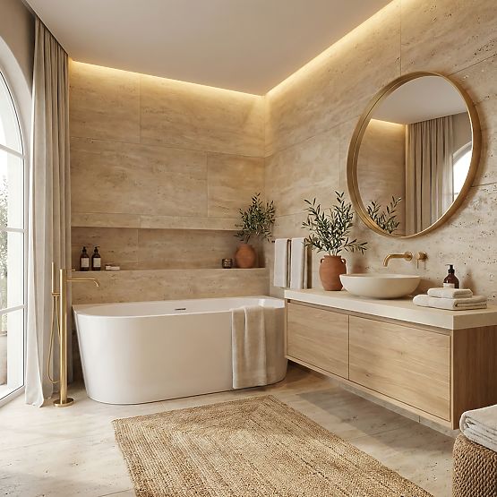 Acrylic Wall-Mounted Bathtub OLIMPIA 170 cm