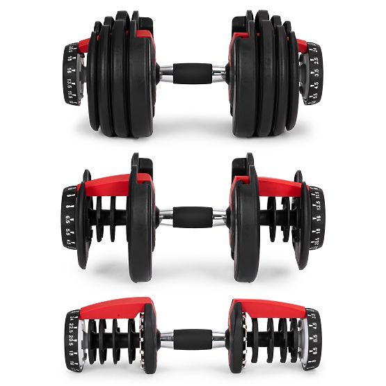 Adjustable Cast Iron Dumbbell with Stand Load 2.5-24 kg ModernHome