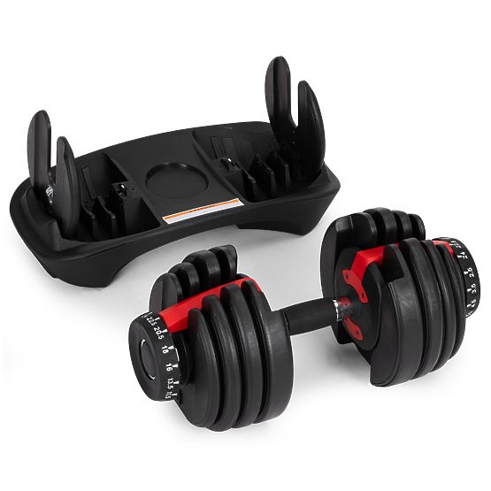 Adjustable Cast Iron Dumbbell with Stand Load 2.5-24 kg ModernHome