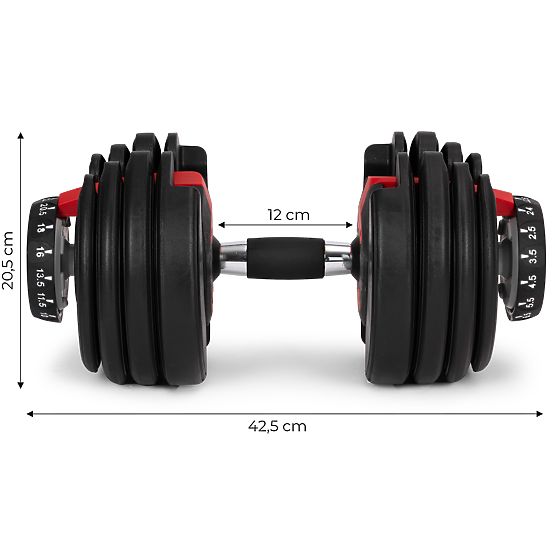 Adjustable Cast Iron Dumbbell with Stand Load 2.5-24 kg ModernHome