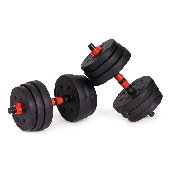 Adjustable Dumbbells 2 x 20kg Dumbbell Set 40kg Barbell