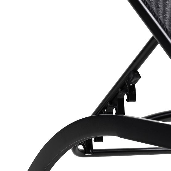 Adjustable Garden Lounger Sandy, Black/Graphite
