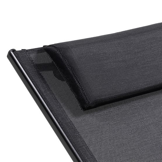 Adjustable Garden Lounger Sandy, Black/Graphite