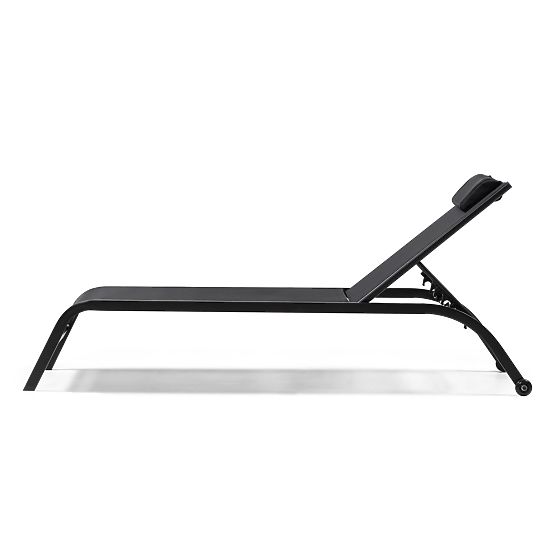 Adjustable Garden Lounger Sandy, Black/Graphite