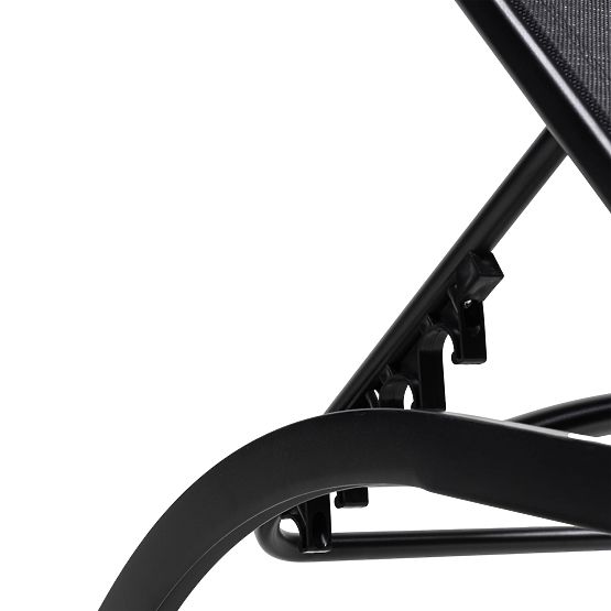 Adjustable Garden Lounger Sandy, Black/Graphite