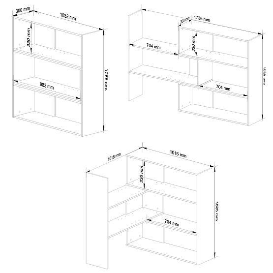 Adjustable Mini Shelf TWIST - Sonoma Oak
