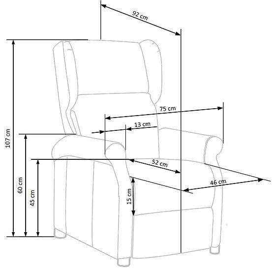 AGUSTIN 2 Mustard Relaxation Armchair