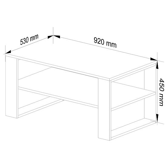 ALEX COFFEE TABLE OAK CRAFT / BLACK