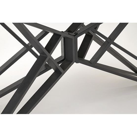 ALFREDO Extendable Table, White Marble / Black (2p=1pc)