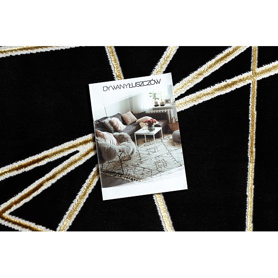 ALLURE 1964 Geometric Rug - Structural, Stylish, Glamour Black/Gold