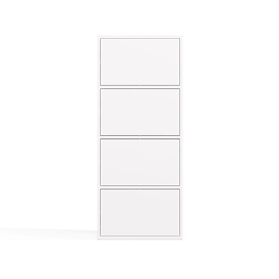 ALMA WHITE Sideboard Cabinet 4 Doors 4 Shelves