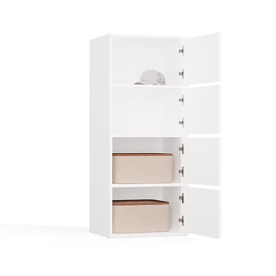ALMA WHITE Sideboard Cabinet 4 Doors 4 Shelves