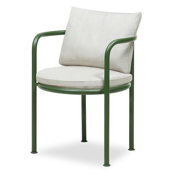 Amarello Garden Chair Aluminum, Light Beige/Green, Rounded