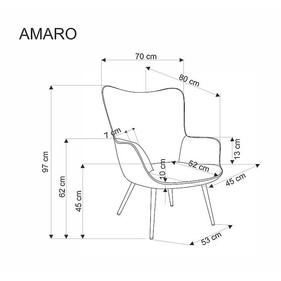 AMARO relaxation chair - olive