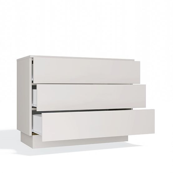 AMBER 3S Chest of Drawers 3 Drawers for Bedroom Living Room CASHMERE Beige