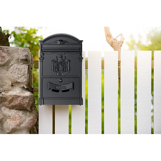 Amund Black Mailbox for Letters
