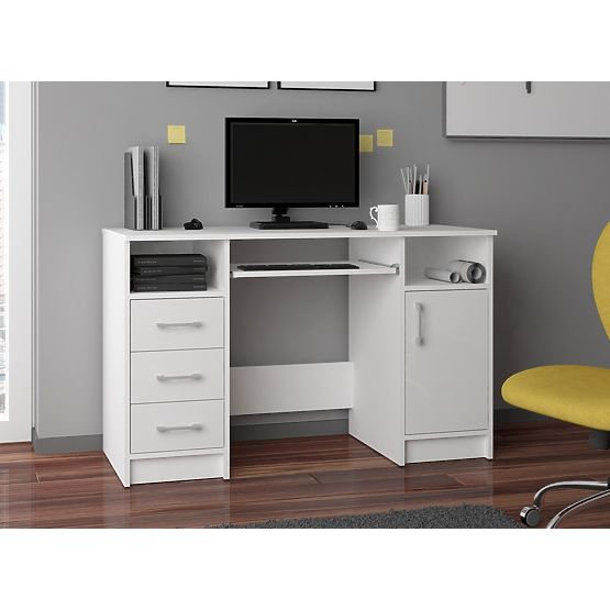 ANA PK WHITE / WHITE GLOSS DESK