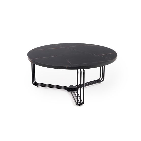 ANTICA Conference Table Top - Black Marble, Frame - Black (2p=1pc)