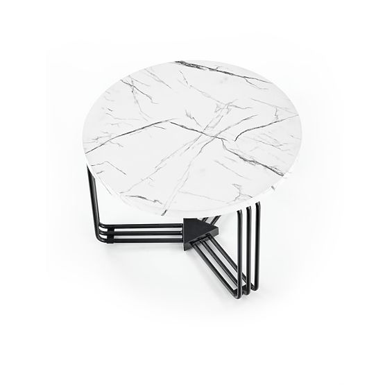 ANTICA M conference table top - white marble, frame - black (2p=1pc)