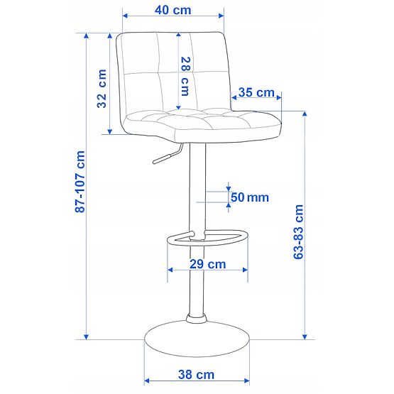 Arako Grey Bar Stool