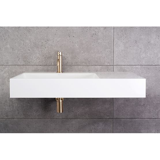 Archi 75 CM White Conglomerate Washbasin