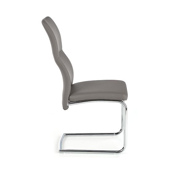 ARCO Chrome Metal Chair / Eco Leather Color Ash (1p=2pcs)
