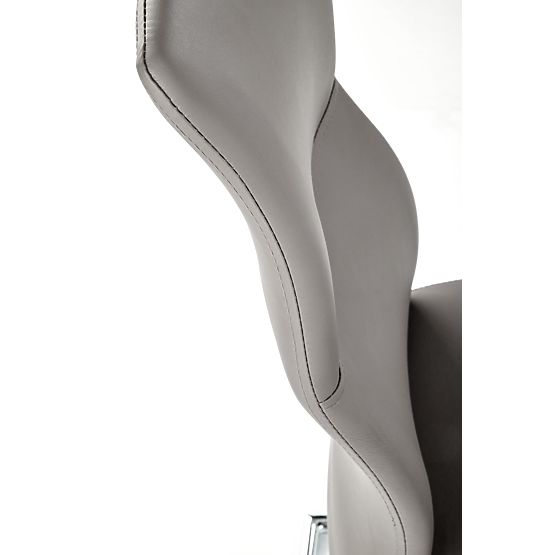 ARCO Chrome Metal Chair / Eco Leather Color Ash (1p=2pcs)
