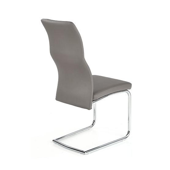 ARCO Chrome Metal Chair / Eco Leather Color Ash (1p=2pcs)