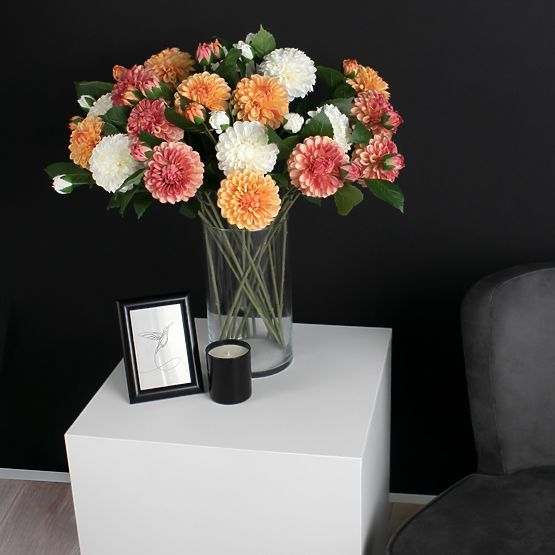 Artificial Flower PEONY Coral Color Modern Style AmeliaHome