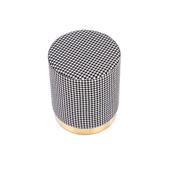 ARUNA pouf black/white/gold (1p=1pc)