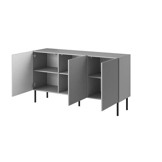 ASENSIO KM-1 Sideboard Light Grey, Legs: Black (2p=1pc)