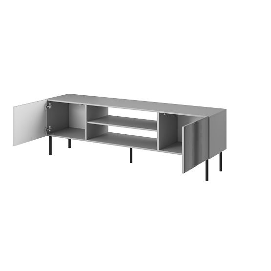 ASENSIO RTV-1 TV Stand 180 cm Light Grey, Legs: Black (1p=1pc)
