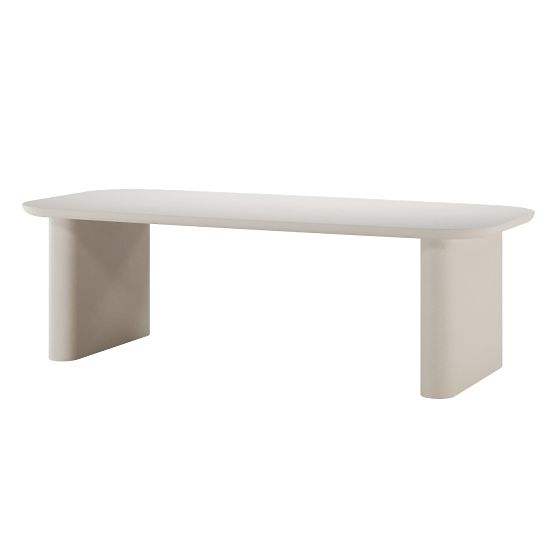 Astiara Garden Table 240 cm, Cement, Light Beige, Matte