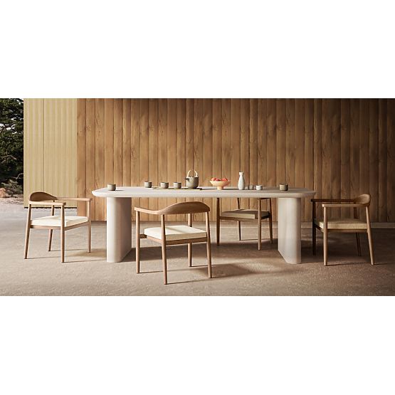 Astiara Garden Table 240 cm, Cement, Light Beige, Matte