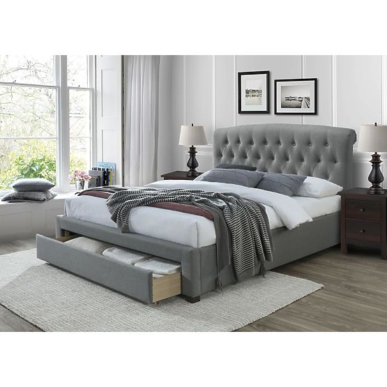 AVANTI Bed 160 cm with Drawers Gray (3p=1pc)