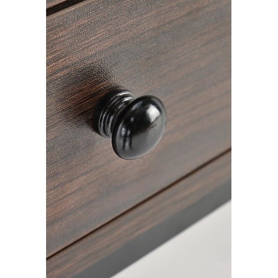 B46 Walnut/Black Desk (1p=1pc)